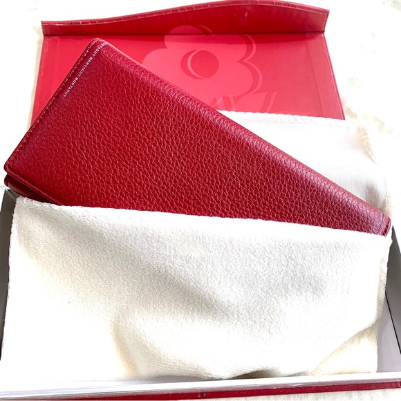 Montagut Paris Red Long Leather Wallet NEW - Picture 5 of 12